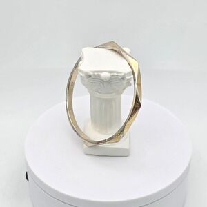 Vintage KENNETH COLE Bracelet Solid Octagon Shaped Gold Plated 8" FREE $HIPPING!